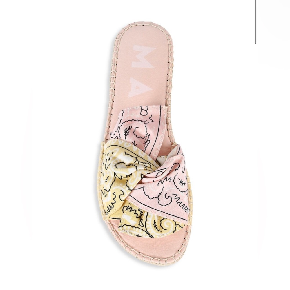 Manebì Bow Bandana-Print Canvas Espadrille Slides